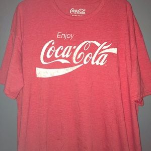 Vintage Coca-Cola Logo Red T Shirt 3XL